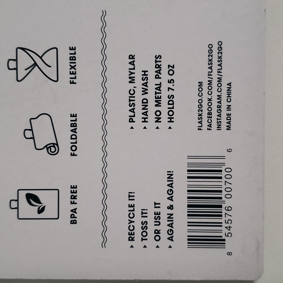 New - Flask2Go 2 Pack Foldable Flask - Picture 4 of 7